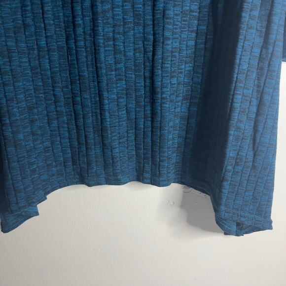 Relativity Women's Stretchy Knit V-Neck Swag Style Dark Blue Sweater Size Large - Picture 12 of 12